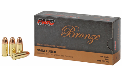 PMC9G_1 PMC Bronze 9mm Luger 124gr FMJ 50rd Box