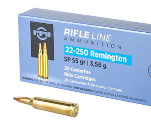 PPU PP22250 22-250 Rem 55gr Soft Point 20rd
