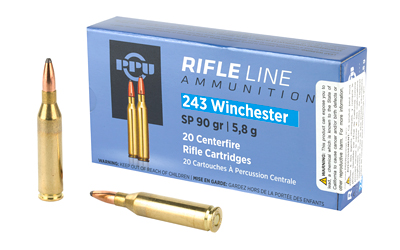 PPU .243 Winchester 90 gr Soft Point — 20 Rounds