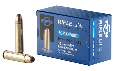 PPUPP30S_1 PPU .30 Carbine 110 gr SP Rifle Ammo — 50 ct