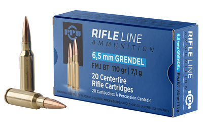 PPU 6.5 Grendel 110gr FMJBT 20rd Box