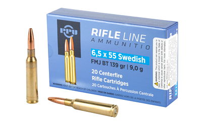 PPU 6.5×55 Swedish 139gr FMJ-BT — 20rd Box