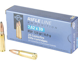 PPU 7.62×39 123gr Pointed Soft Point — 20rd Box