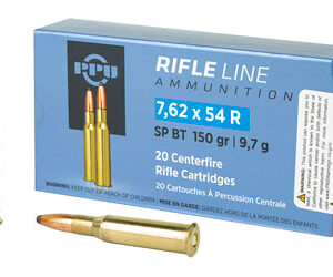 PPU 7.62x54mmR 150gr SP BT 20rd Box