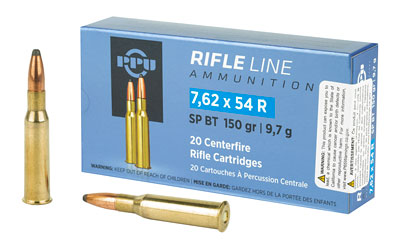 PPU 7.62x54mmR 150gr SP BT 20rd Box