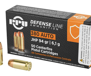 PPU 380 ACP 94gr JHP – 50 Rounds