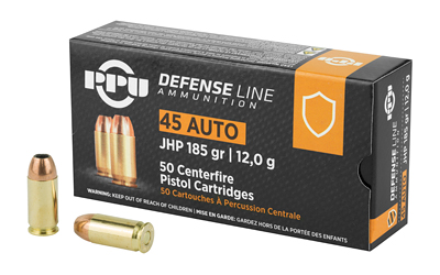 PPUPPD45_1 PPU PPD45 .45 ACP 185 gr JHP – 50 Rd Box