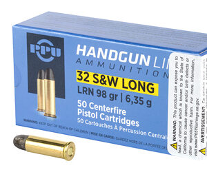 PPU PPH32SW .32 S&W Long 98 gr LRN 50/Box