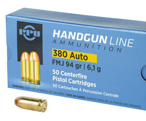 PPU Prvi Partizan .380 ACP 94 gr FMJ — 50rd Box