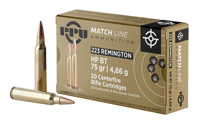 Prvi Partizan PPU .223 Rem 75gr Match HPBT – 20rd