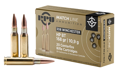 PPU Match .308 Win 168gr HPBT – 20 Rd Box