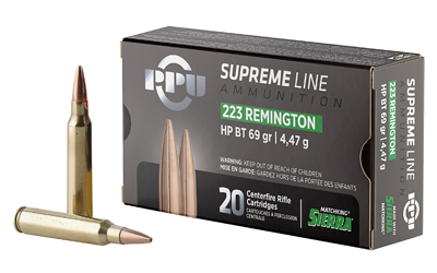 PPU Supreme 223 Rem 69 gr Sierra MatchKing BTHP – 20rd