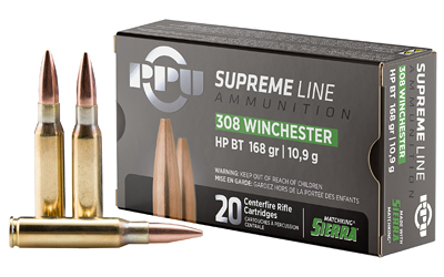 PPU Supreme Line 308 Win 168 gr Sierra MatchKing BTHP, 20rd