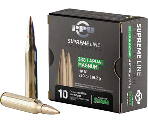 PPU Supreme .338 Lapua Magnum 250 gr Sierra MatchKing – 10rd