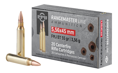 PPU Rangemaster 5.56×45 NATO 55gr FMJBT 20rd
