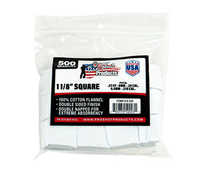 Pro-Shot Cleaning Patches 1.125 in .22-.270 Cal 500 Count