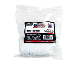 Pro-Shot 2.5-inch Round Cotton Patches, 250 Count