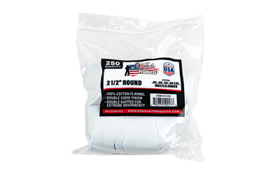 PRO212-250_1 Pro-Shot 2.5-inch Round Cotton Patches, 250 Count