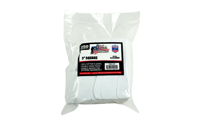 PRO3-250_1 Pro-Shot 3in Square Cotton Patches, 12-16 Gauge, 250ct