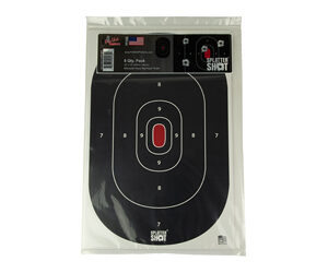 PRO-SHOT Splatter Shot Silhouette Target, Heavy Tag Paper, 8 ct