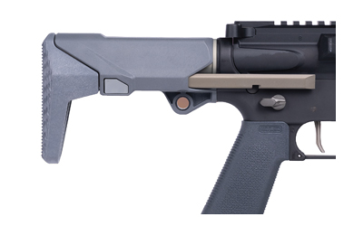 Q-ACC-SHORTY-STOCK-GRY_1 Q Shorty Stock – Gray Polymer, Fits AR/M4