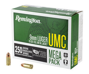 Remington UMC 9mm 115 gr FMJ 250 rd.