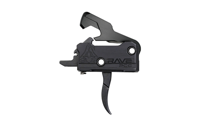 RISET017-PCC-BLK_1 Rise Armament Rave PCC Curved Trigger — 3.5 lb, Black Nitride