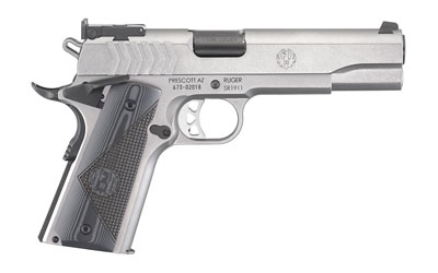RUG06759_1 Ruger SR1911 Target 9mm 5″ Stainless G-10 Grips