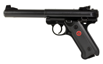 RUG40183_1 Ruger Mark IV Target .22 LR 5.5″ Bull, Blued, 10rd