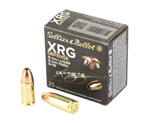 Sellier & Bellot XRG Defense 9mm 100gr HP, 25 Rounds