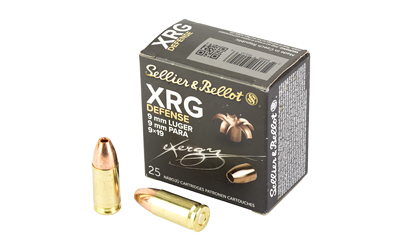 Sellier & Bellot XRG Defense 9mm 100gr HP, 25 Rounds