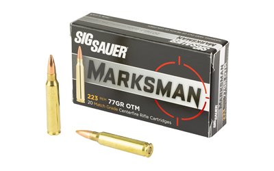 SGE223M1_1 Sig Sauer Elite Match .223 Rem 77 gr OTM 20rd