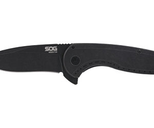 SOG AEGIS FLK 3.25″ DROP PT BLK