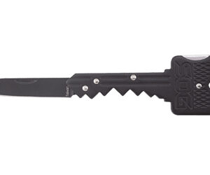 SOG Key Knife — Folding Lockback, Black Stainless Handle