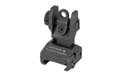 SPKSAS85R1_1 Spikes Tactical Rear Folding Sight, Black