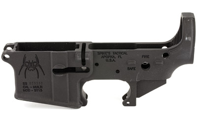 SPKSTLS018_1 Spikes Tactical STLS018 Spider Stripped Lower – Multi-Caliber