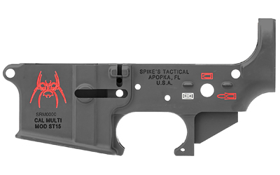 SPKSTLS019-CFA_1 Spikes Tactical Spider Stripped Lower – Multi-Caliber – 7075-T6