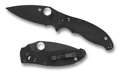 SPYC101GPBBK2_1 Spyderco Manix 2 Black Blade Folding Knife