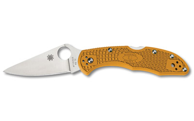 SPYC11FPOR_1 Spyderco Delica 4 2.88in VG-10 Folding Knife, Orange
