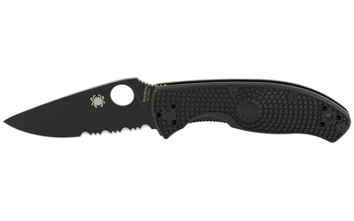 SPYC122PSBBK_1 Spyderco Tenacious Lightweight 3.39″ Part Serrated Black FRN
