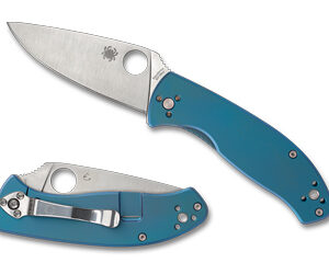 Spyderco Tenacious Ti 3.35-inch Blue/Silver Knife