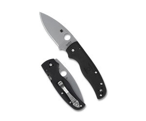 SPYDERCO SHAMAN LTWT 3.58″ BLK/SLV