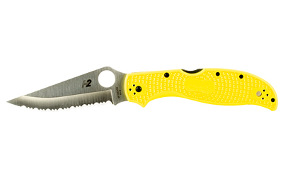SPYC258SYL_1 Spyderco Stretch 2 XL Salt Yellow Folding Knife, 3.95 in