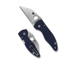 Spyderco MicroJimbo G-10 Cobalt Blue Folding Knife