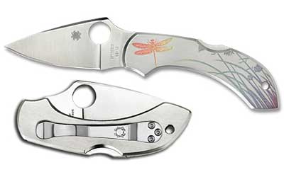SPYC28PT_1 Spyderco Dragonfly II Plain Edge VG-10 Folding Knife