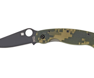 Spyderco Military G-10 Camo Folding Knife, 4″ Blade
