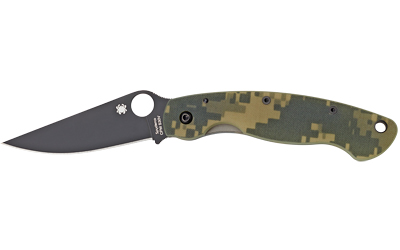Spyderco Military G-10 Camo Folding Knife, 4″ Blade