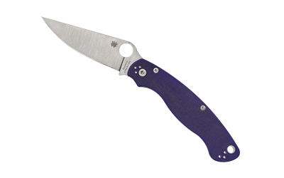 SPYC36GPDBL2_1 Spyderco Military 2 Dark Blue G-10 — 4″ Plain Edge