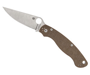 Spyderco Military 2 Brown Canvas Micarta, CPM CRU-WEAR