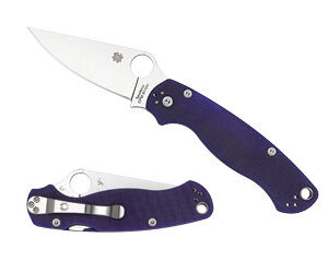 Spyderco Para Military 2 CPM S110V 3.42″ Blue G-10 Folding Knife